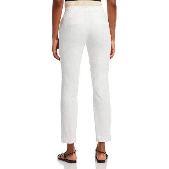 ATM Women's Mid Rise Slim Cropped Twill Ankle Pants AW9344-RAZ in Chalk Size 2 - Picture 2 of 11